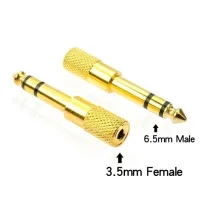 Adaptateur Jack 6.5mm Mâle vers 3.5mm Femelle,pour Casque,Guitare Électrique,Smartphone