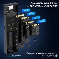 Boîtier pour disque dur NVME SSD, M.2 vers USB 3.1 Type C, pour NVME PCIE NGFF SATA .