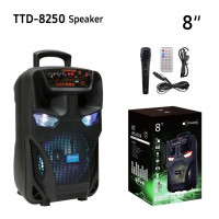 baffle-haut-parleur-bluetooth-8-pouces-boite-de-son-portable-lumiere-led-stereo-avec-micro-ttd-8250-cheraga-alger-algerie