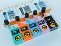 K3M haut-parleur avec microphone portable sans fil