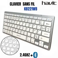 CLAVIER SANS FIL HAVIT KB221WB WIRELESS & BLUETOOTH