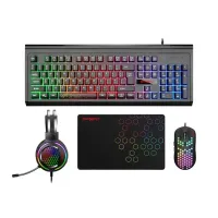PACK CLAVIER SOURIS TAPIS CASQUE SAREPO GK70 GAMING KIT 4 IN 1