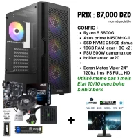 PC GAMER RYZEN 5 5600G + ECRAN MATOS 24" VIPER MSG2412 FHD 120HZ 1MS FAST IPS