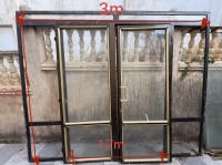 wall-art-frames-porte-vitree-en-aluminium-3-m-27-double-avec-vitrages-fixes-ideale-pour-magasin-showroom-ou-garage-hussein-dey-alger-algeria