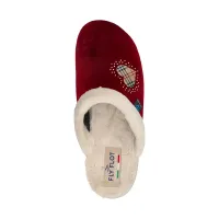 Fly Flot - Cloth Woman Slipper Burgundy thumbnail 5