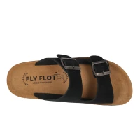 Fly Flot - Leather Man Slipper Black thumbnail 5