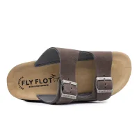 Fly Flot - Leather Man Slipper Dark-Brown thumbnail 5