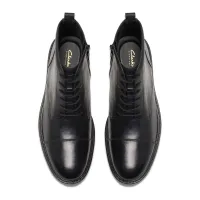 Clarks - Aldwin Cap Black Leather thumbnail 5