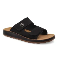 Fly Flot - Leather Man Slipper Black thumbnail 3