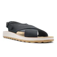 Fly Flot - Leather Woman Sandal Black thumbnail 3