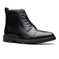 Clarks - Aldwin Cap Black Leather thumbnail 3