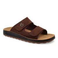 Fly Flot - Leather Man Slipper Dark-Brown thumbnail 3