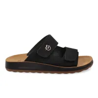 صنادل-fly-flot-leather-man-slipper-black-شراقة-الجزائر