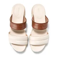 Cole Haan - Zerogrand Double Band Slide Sandals Ivory Ch Dk Cuoio Croc Print Gold Metallic Ivory thumbnail 5