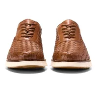 Cole Haan - Zerogrand Remastered Woven Oxfords British Tan   Dark Natural   Ivory thumbnail 3