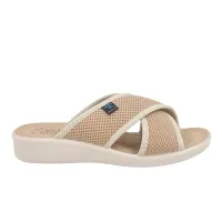 صنادل-fly-flot-cloth-woman-slipper-beige-شراقة-الجزائر