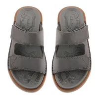Clarks - Litton Strap Dark Grey Lea thumbnail 5
