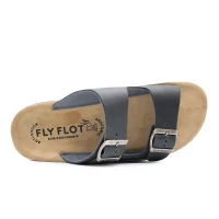 Fly Flot - Leather Man Slipper Black thumbnail 5
