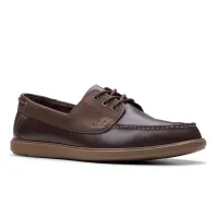 Clarks - Bratton Boat Dark Brown Lea thumbnail 3