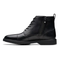 Clarks - Aldwin Cap Black Leather thumbnail 4