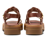 Cole Haan - Cressida Lug Sandals Natural Canvas Ch Dk Cuoio Ltr thumbnail 4