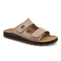 Fly Flot - Leather Man Slipper Taupe thumbnail 3