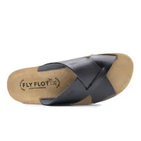 Fly Flot - Leather Woman Slipper Black thumbnail 5