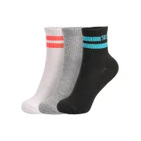 جوارب-skechers-3pk-womens-12-terry-qtr-crew-white-bright-pink-شراقة-الجزائر