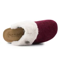 Fly Flot - Cloth Woman Slipper Burgundy thumbnail 5