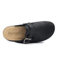 Fly Flot - Leather Man Slipper Black thumbnail 5