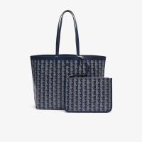 Lacoste Sac cabas Zely moyen monogramme en toile enduite
