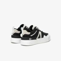 Sneakers L002 femme Lacoste en cuir avec détail coloré thumbnail 4
