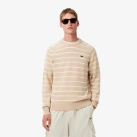 ملابس-علوية-lacoste-pull-coton-maille-3d-raye-col-rond-شراقة-الجزائر