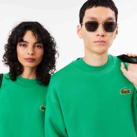 Lacoste Sweatshirt loose fit molleton avec badge thumbnail 3
