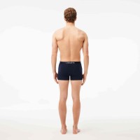 Lacoste Lot de 3 boxers courts casual marine avec ceinture contrastée thumbnail 3