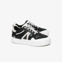 Sneakers L002 femme Lacoste en cuir avec détail coloré thumbnail 3