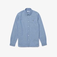 ملابس-علوية-lacoste-chemise-slim-fit-en-chambray-de-coton-شراقة-الجزائر