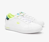 Sneakers Powercourt enfant Lacoste synthétique, détail au talon thumbnail 4