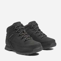 Timberland Bottine mi-haute à lacets Euro Sprint pour enfant en noir thumbnail 4