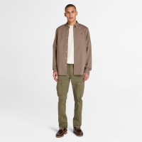 Timberland Long Sleeve Stretch Poplin Shirt CHOCOLATE CHIP thumbnail 2