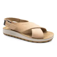 Fly Flot - Leather Woman Sandal Beige thumbnail 3