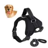 أكسسوارات-للحيوانات-harnais-pour-chien-anti-traction-reglable-reflechissant-et-facile-a-controler-chiens-de-taille-moyenne-grande-avec-laisse-robuste-بئر-خادم-الجزائر