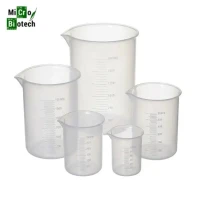 Lot de 5 béchers forme basse en PP Joanlab