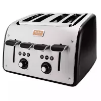Grille-Pain Tefal 1700W TT770811 Maison 4 fentes, Inox et Noir 