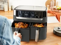 Friteuse sans huile MOULINEX 2700W Dual Easy Fry & Grill EZ905B20 8 programmes 8.3L (2 Tiroirs)