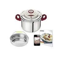 Seb Autocuiseur Cocotte Minute - Clipso+ Précision 4.5L - Gris/Rouge
