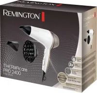 Sèche-cheveux remington Thermacare Pro2400-2200W-2vitesses/3températures-2concentrateurs-blanc-D5720