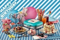Appareil a gaufre/Gaufrier ARIETE 1973 BLEU - 700 W - plaques anti-adhésives