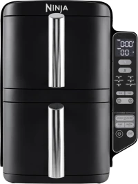 Friteuse verticale sans huile Ninja- Double Stack à 2 tiroirs et 2 grilles, capacité de 7,6L SL300EU