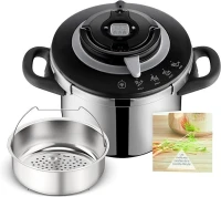 Cocotte-minute SEB-Clipso+ CHEF 6L, 4-6 personnes, Induction, 4programmes de cuisson, Cuisson rapide